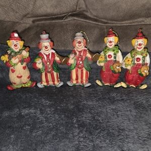 Colorful Clown Figurine Set